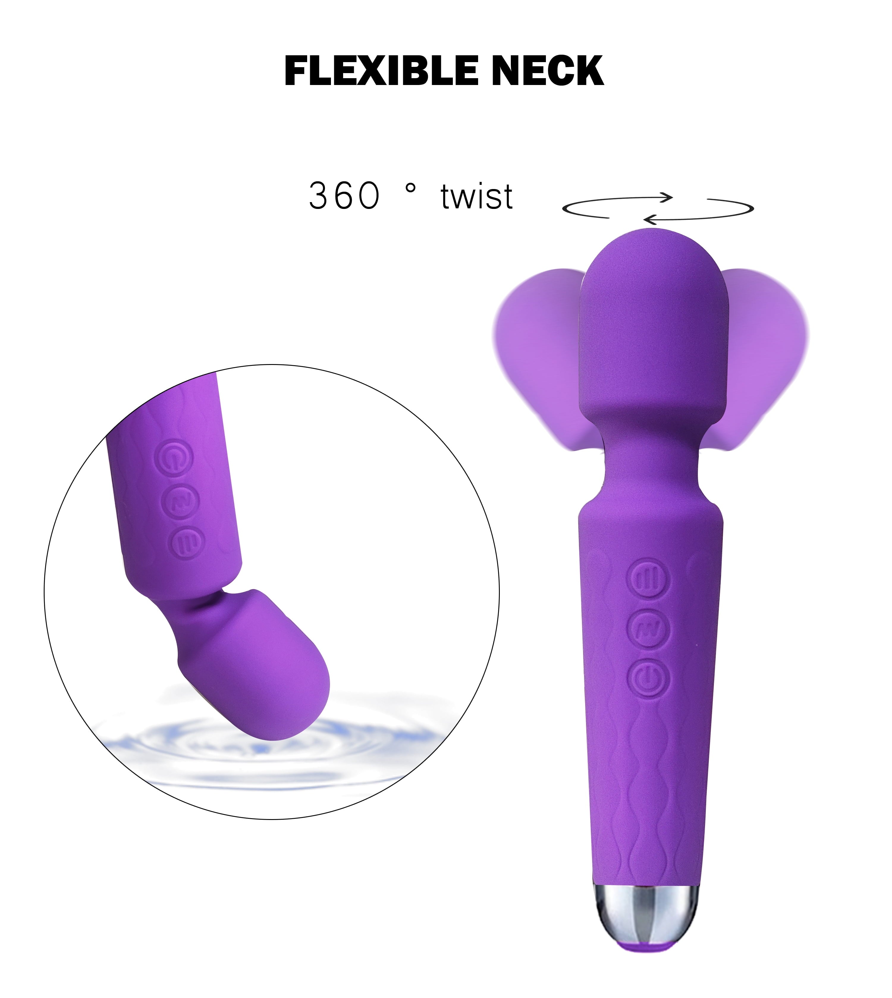 Masajeador personal con 8 velocidades y 20 modos de vibración. Potente, discreto y perfecto para el placer femenino. Color púrpura.