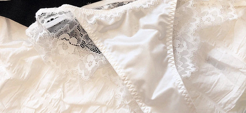 MOYISU African Dopamine French Lace Underwire Bra Set, Push-Up Minimizer Sexy Lingerie for Big Bust Women Thin Soft Cups