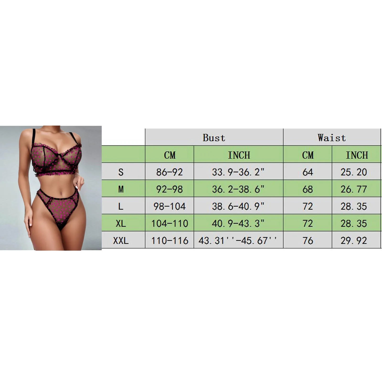 See Through Mesh Lingerie Set Women's Heart Embroidery Steel Ring Push Up Bra And Thong Set Sleepwear Fashion Boudoir Outfits