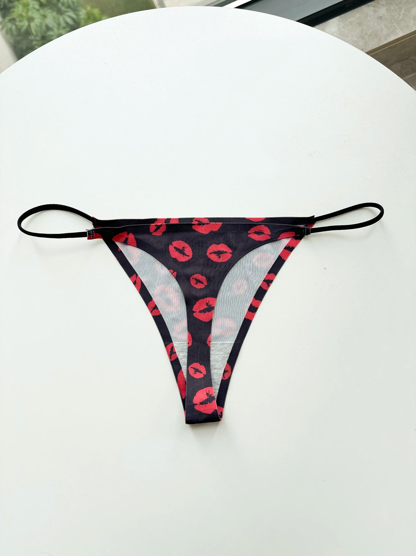 Custom Thong Name Letter Panties tanga Sexy Love Lips Pattern Personalized G-String Girlfriend Wife Valentines Christmas Gift