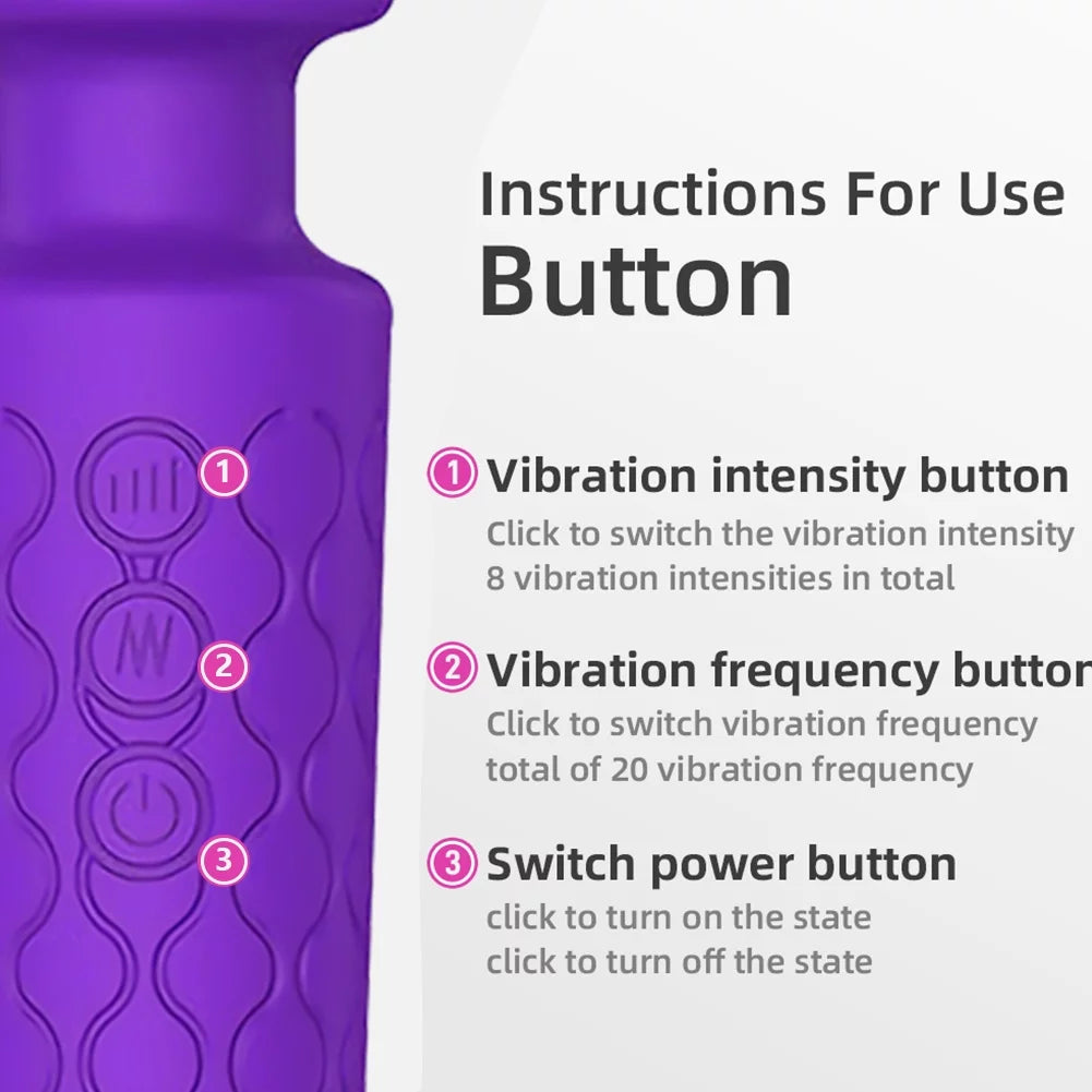 Masajeador personal con 8 velocidades y 20 modos de vibración. Potente, discreto y perfecto para el placer femenino. Color púrpura.